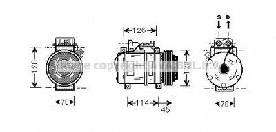 AVA QUALITY COOLING msk278 -  Компрессор, кондиционер